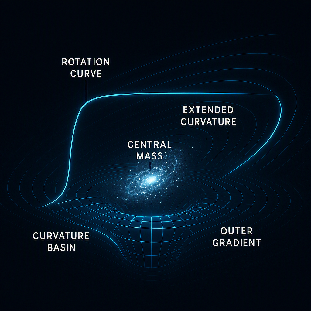 Dark matter curvature basin