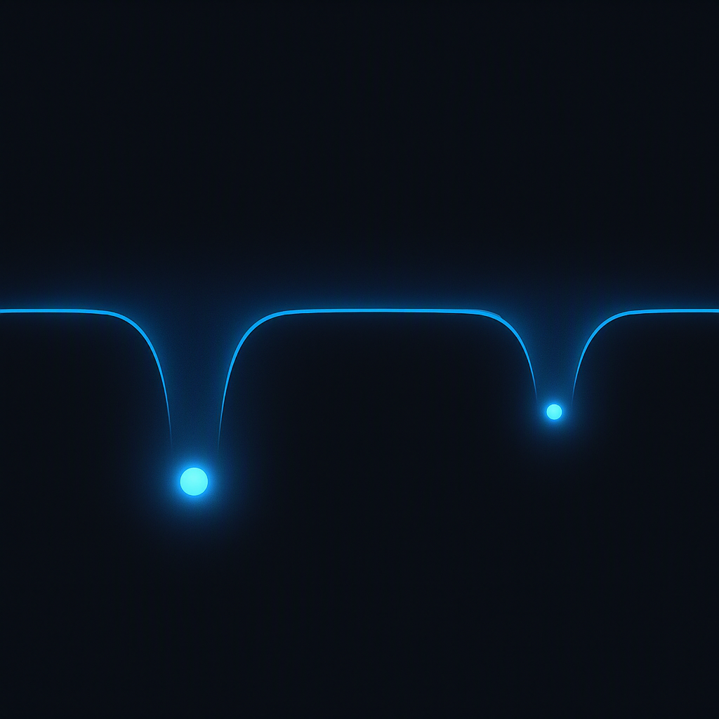 Curvature around two masses