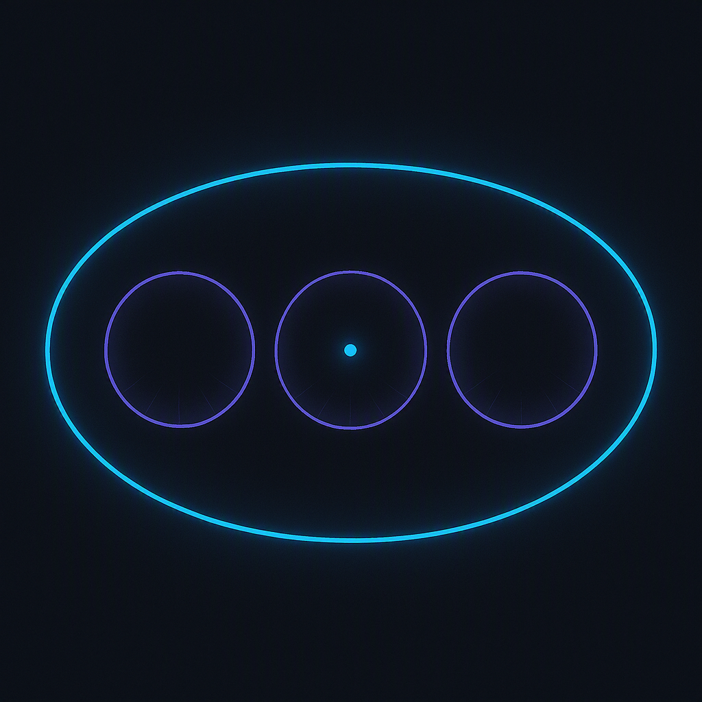 Three-universe membrane diagram