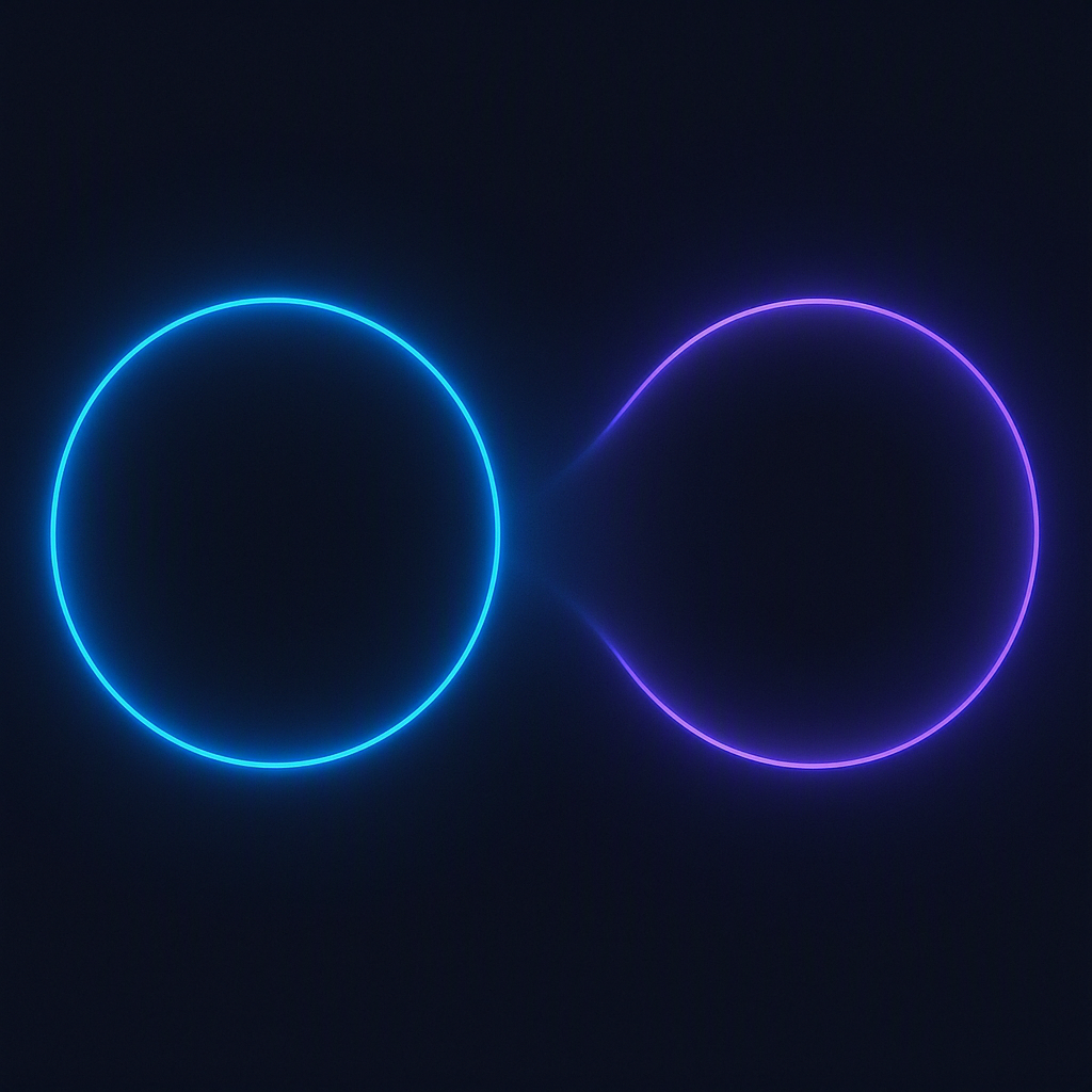 Two universes symbolic interaction